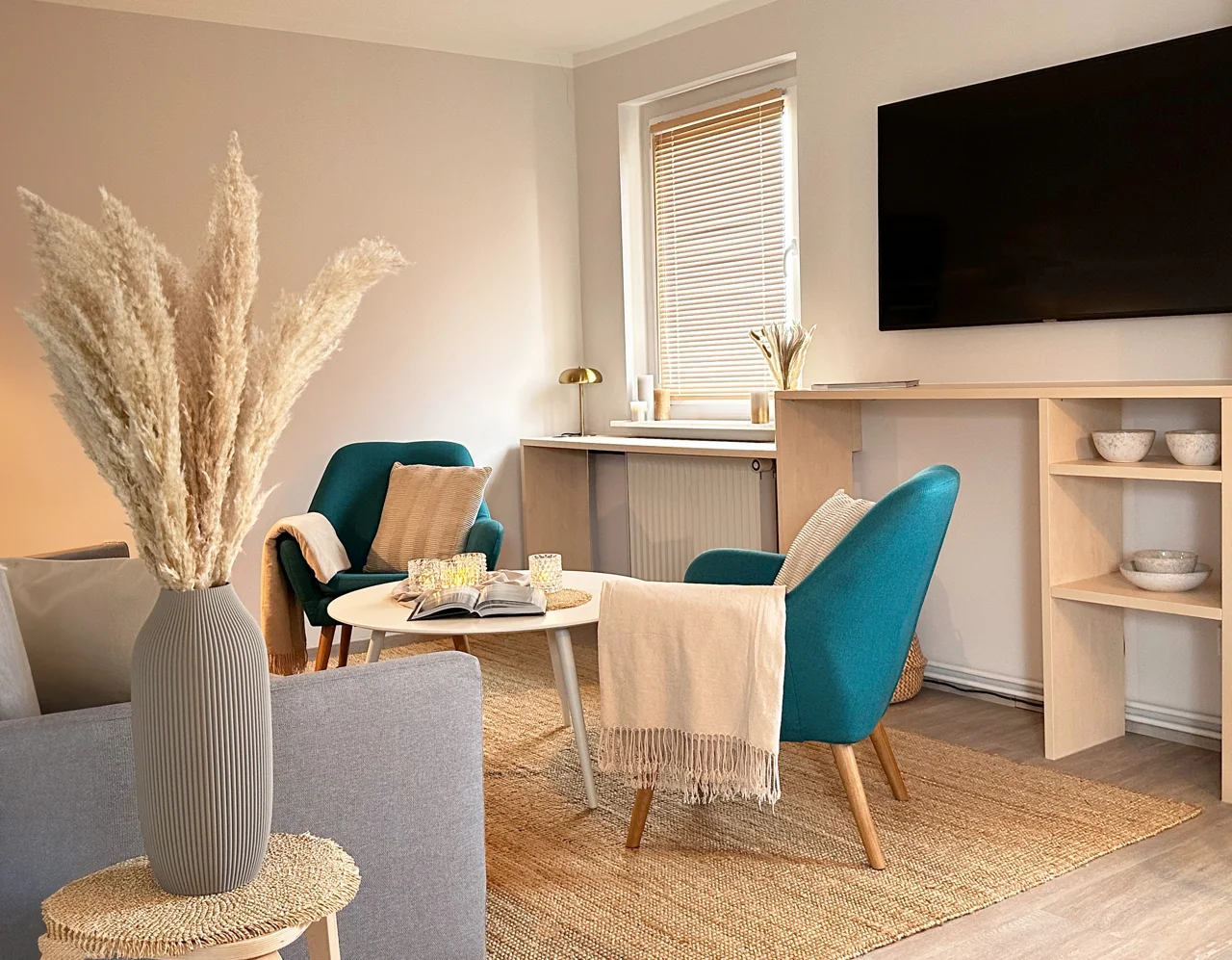 Wohn- und Essbereich des Apartments No. 1